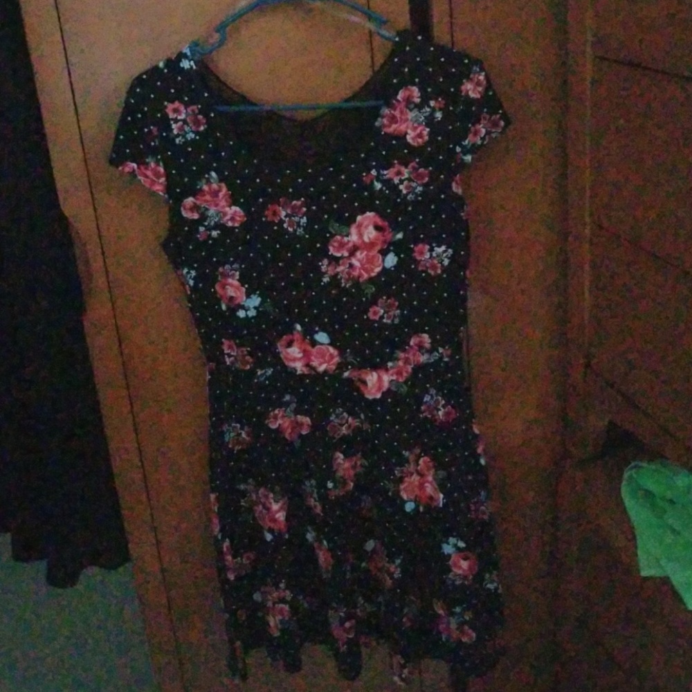Floral and Polka Dot Dress